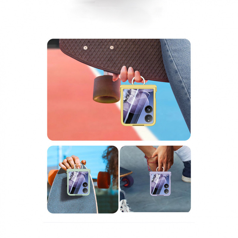 สําหรับ Xiaomi Mix Flip, Mix Flip 2, เคสโทรศัพท์หน้าจอพับวงแหวนไวต่อผิวใหม่, ฝาครอบป้องกันป้องกันการตก PC คุณภาพสูง ราคา ถูกที่สุด ดีลบีเคเค แกลเลอรีภาพที่ 4