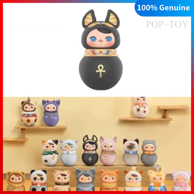 POPMART Pucky Roly Poly Kitty Series Blind Box Figures Cute Gift pop mart pucky collectible figurine