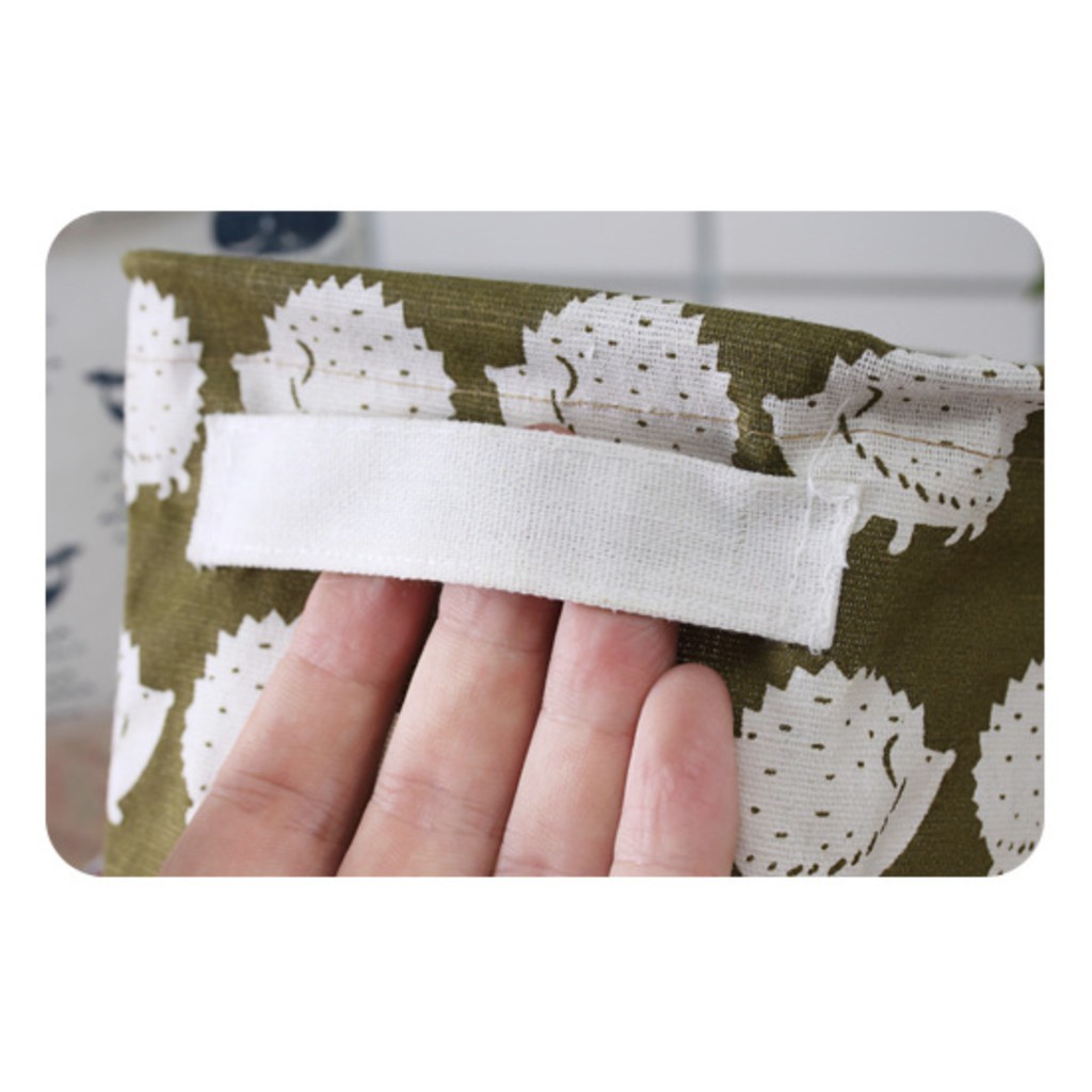 กล่องผ้าอเนกประสงค์ ลายน่ารัก ขนาดเล็ก ตะกร้าอเนกประสงค์ พับได้ กล่องใส่ของ ขนาด 20x16x13 cm. - รูปที่ 3