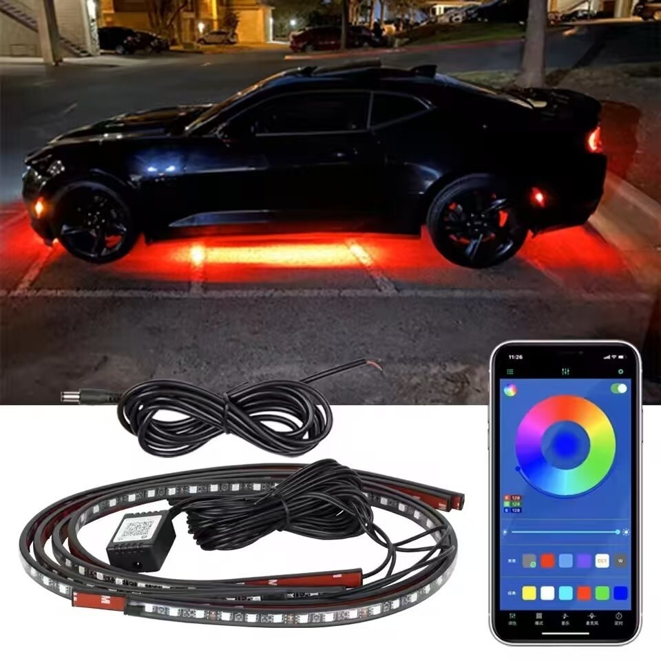 Decorative Light for Car Bottom Neon LED Lamp RGB Car Bottom Light Remote Control/APP LED Strip Fle