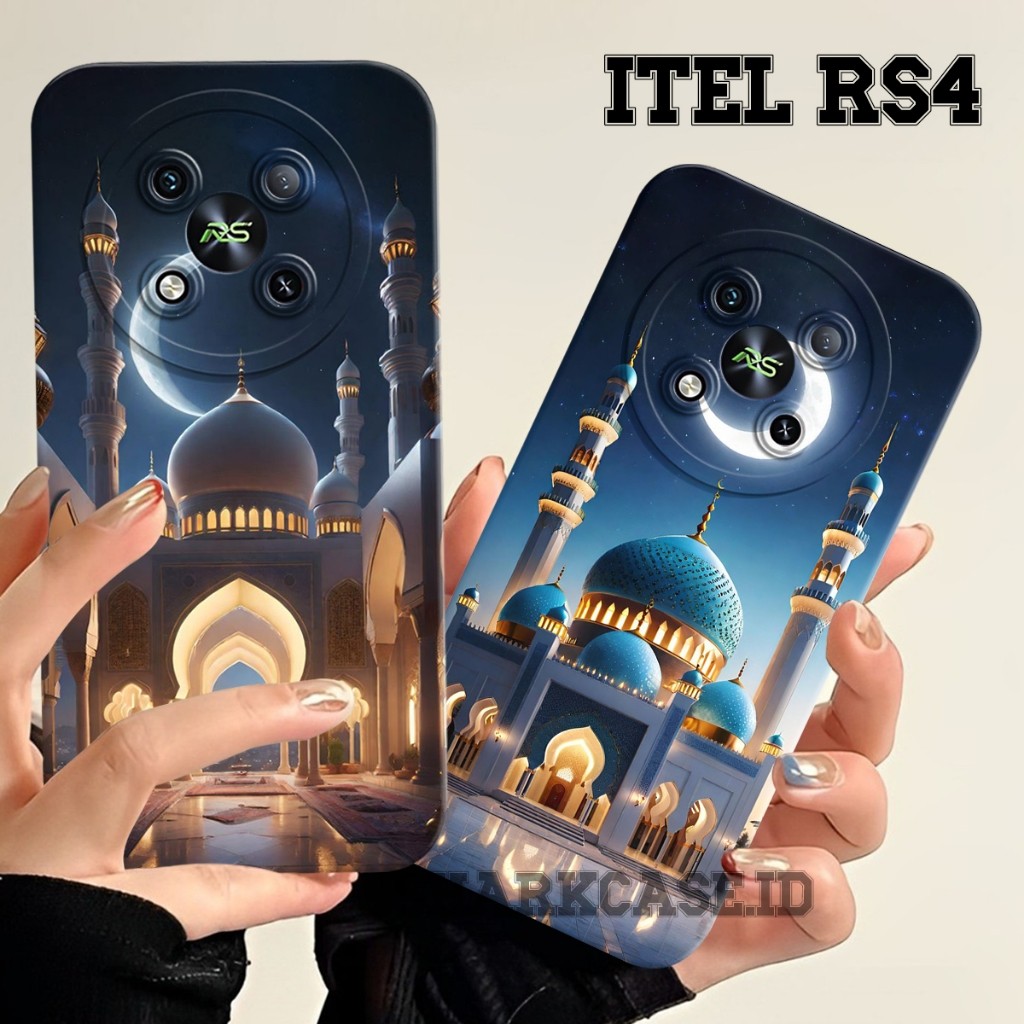 [SHARK CASE] ITEL RS4 2024 Softcase - Cool Luxury มัสยิด Motif - Itel Cessing - เคส Itel - เคส Itel 