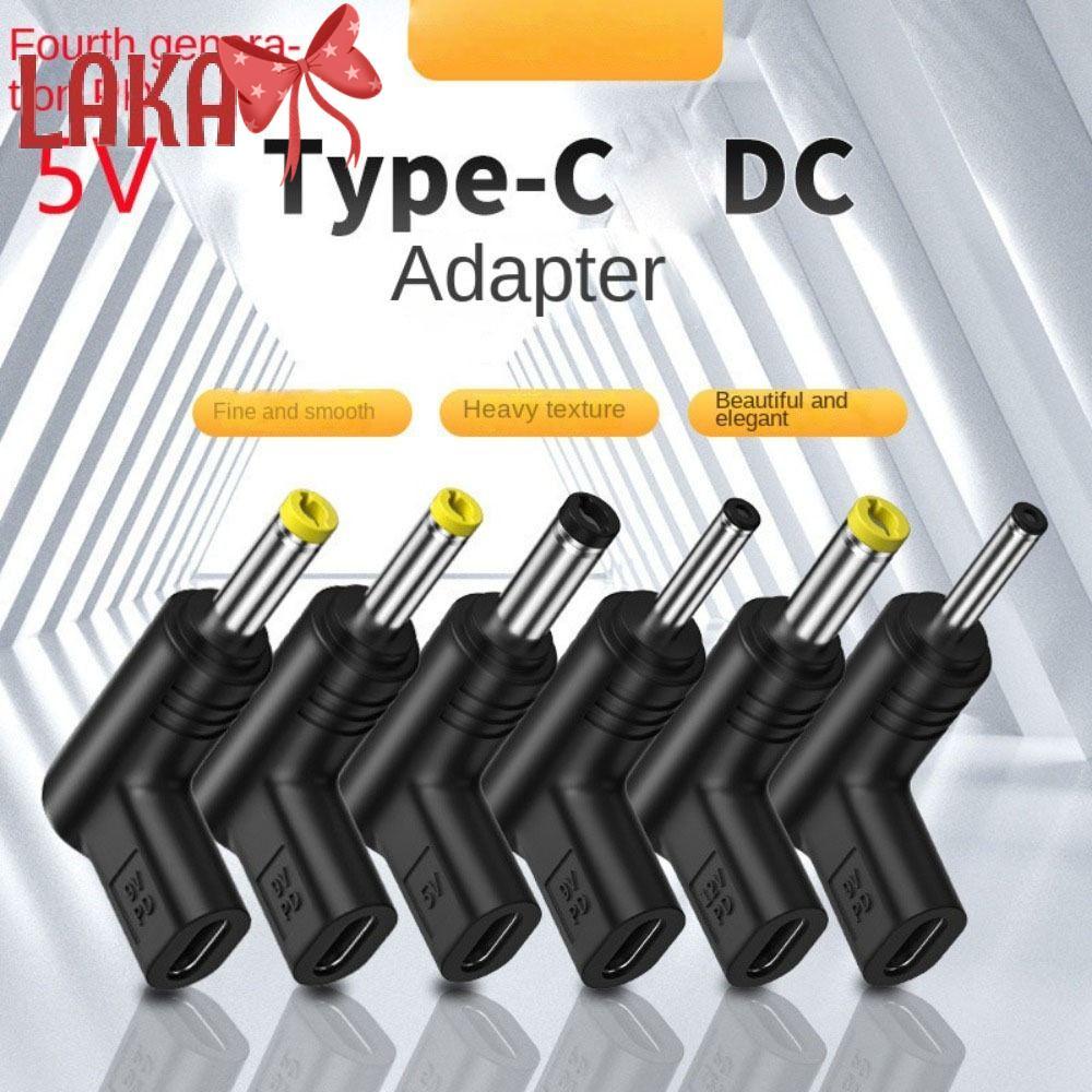 LAKA USB C PD to DC Power Connector, 5V 9V 12V Converter Type C เป็น DC Jack Plug, Type-C PD Convert