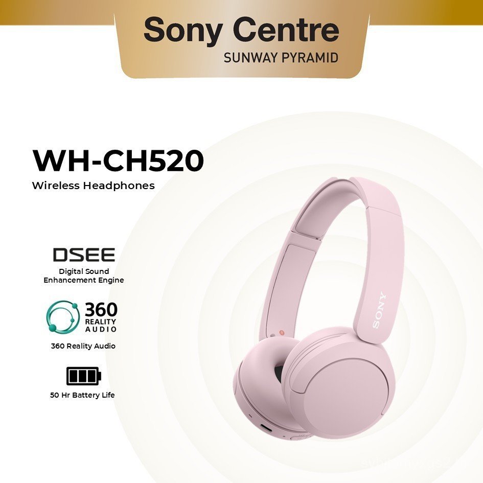 Sony WH-CH520 Wireless Headphones CH520 | Bluetooth Connectivity | 50 Hours Battery | CH520