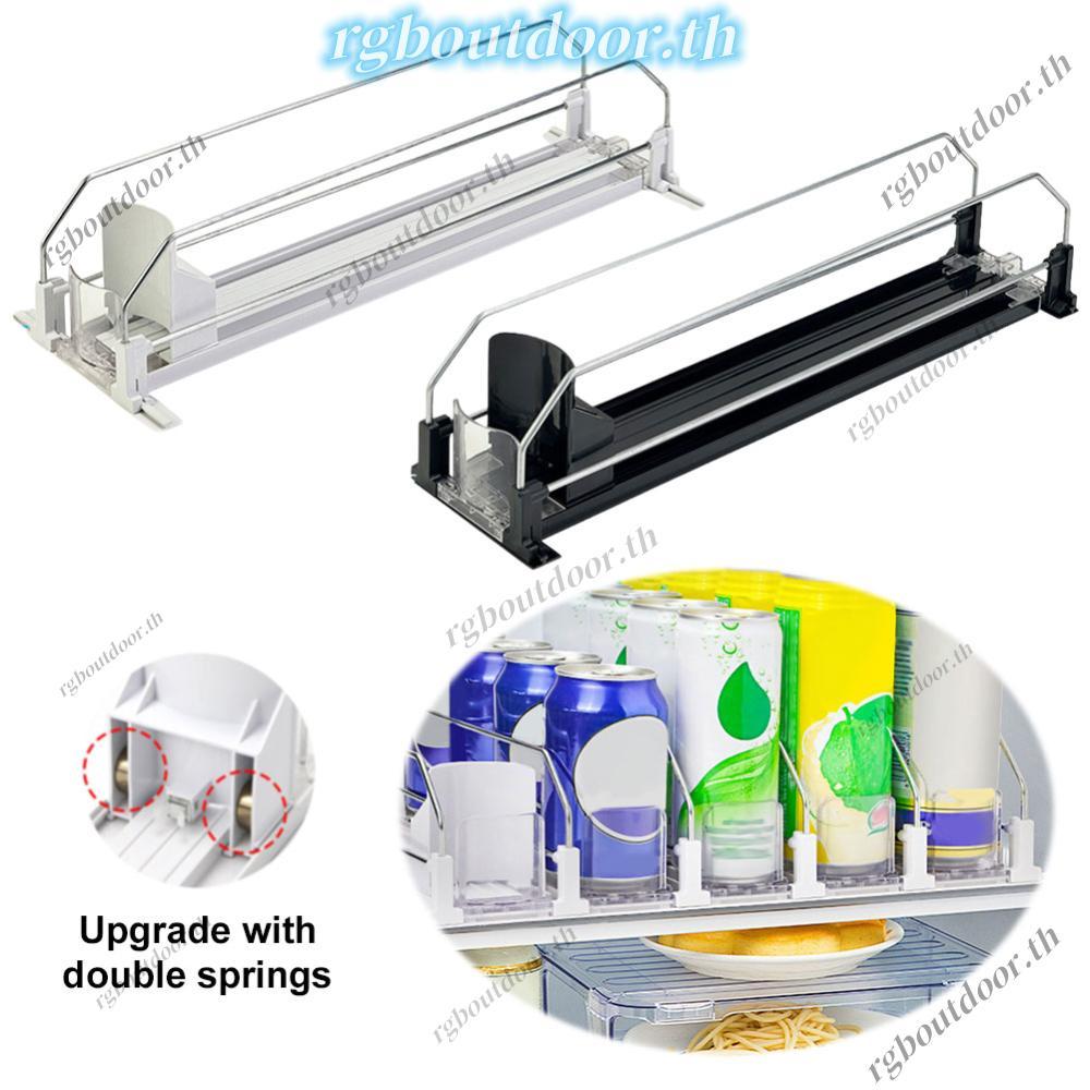🚚จัดส่งในกรุงเทพฯ🚚ชั้นวางเครื่องดื่มโซดากระป๋องขวด Pusher สําหรับตู้เย็น (สีขาว 310 มม. 3 ชุด)[rgboutdoor.th]
