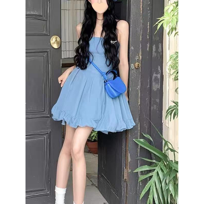 ชุดสลิงสีฟ้าสำหรับสตรี Seasonal Spring Collection จาก Dopamine Island ปี 2025