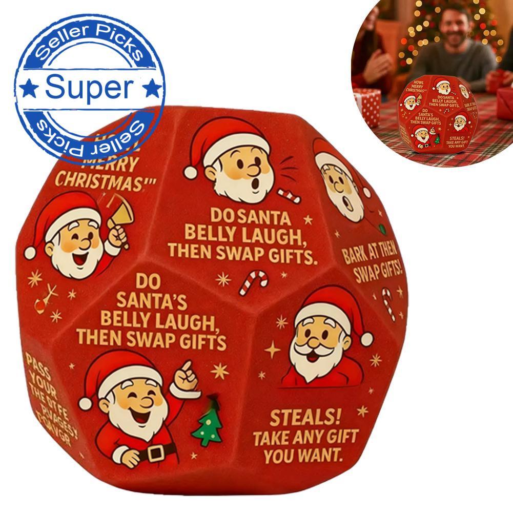 ของขวัญคริสต์มาสแลกเปลี่ยนเกมลูกเต๋า - เกมปาร์ตี้ 12 ด้านสําหรับช้างขาวและความลับ Santa Fun U9n3
