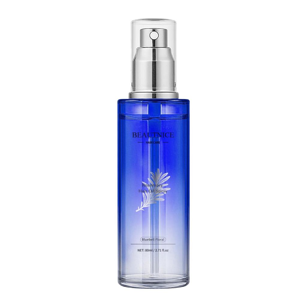 Rosemary Hair Treatment Oil Spray, Bluebell Floral, Infused with Argan Oil, Batana Oil, Lavender Oil