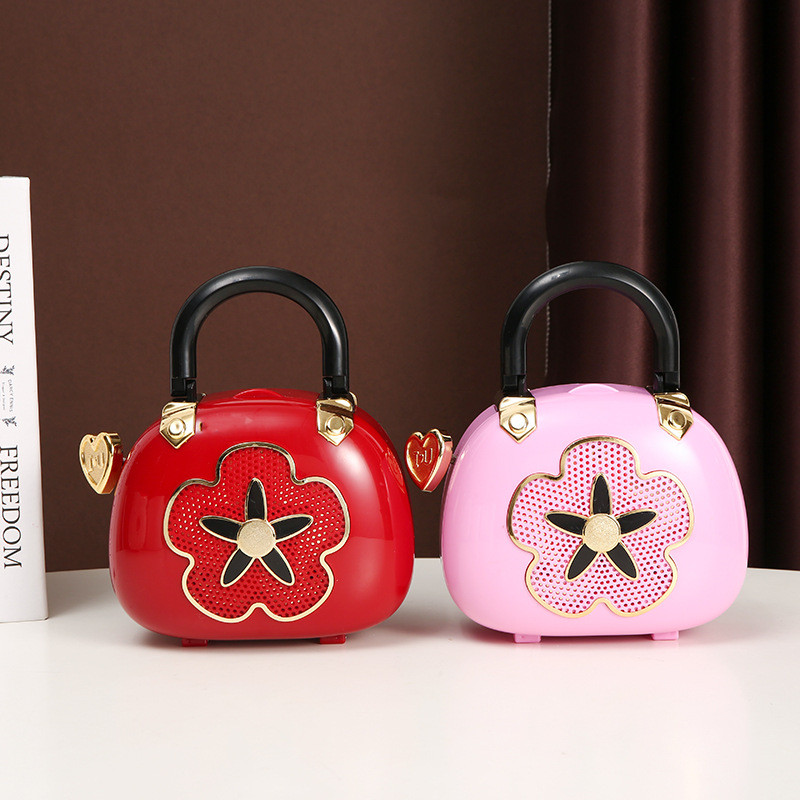 กระเป๋าถือพร้อมกระจกกล่องดนตรีเต้นรําสาวตกแต่งกล่องดนตรีพลาสติกลานหมุนแฟนของขวัญพร้อมสต็อก 10284