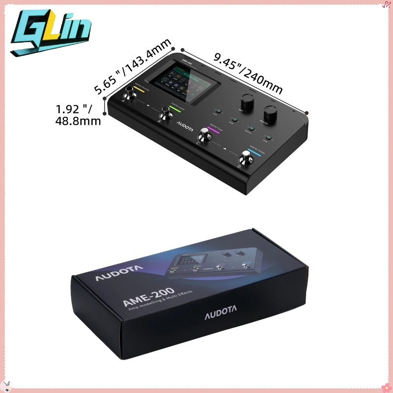 ﻿ Udota Ame-200 กีตาร์ Multi-Effects Pedal - จูนเนอร์ในตัว 50 เครื่องกลอง Looper สําหรับสตูดิโอฝึกซ้