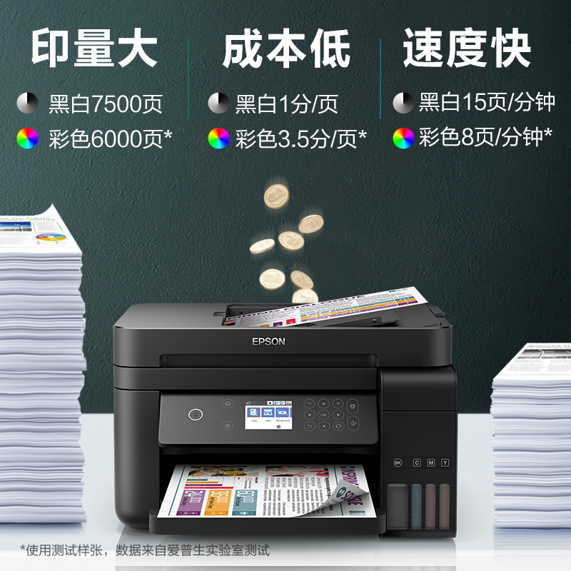 Epson L6268/L6298 ตลับหมึกสีประเภท A4 การพิมพ์เครื่อง All-in-One สําเนาไร้สายสํานักงานสองด้าน L6279