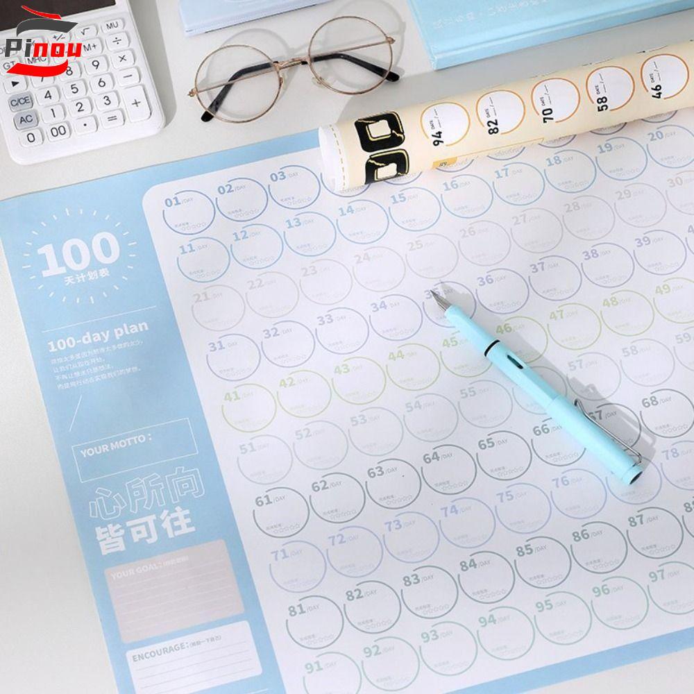 พินOU แผ่นแผน 100 วัน, ที่จะทํารายการแผนฟิตเนสตรวจสอบรายการแผ่น, กําหนดเวลากําหนดวันที่ออแกไนเซอร์ลด