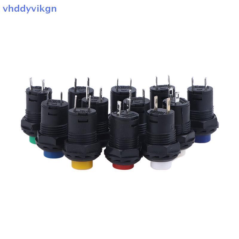 VHDD 10 Self-Locking / สวิตช์ปุ่มกดชั่วคราว DS-428 / 427 12 มม. OFF- ON สวิตช์ปุ่มกด 3A / 125VAC 1.5