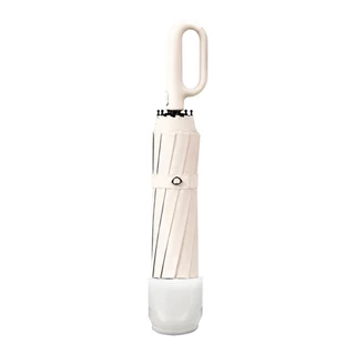 ร่มพับ AOMSOM ซี่โครงแข็งแรง Ergonomic Handle ร่มอัตโนมัติแบบพกพาพร้อมฝาครอบกันน้ําร่มรถกันลม
