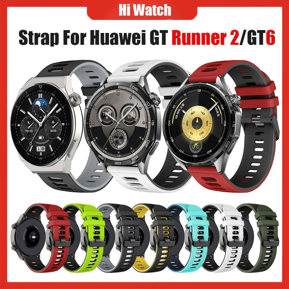 Band Huawei นาฬิกา GT 6 pro 46 มม./Runner 2 สร้อยข้อมือซิลิโคนสําหรับ Huawei นาฬิกา GT6/GT5/GT4/GT3 
