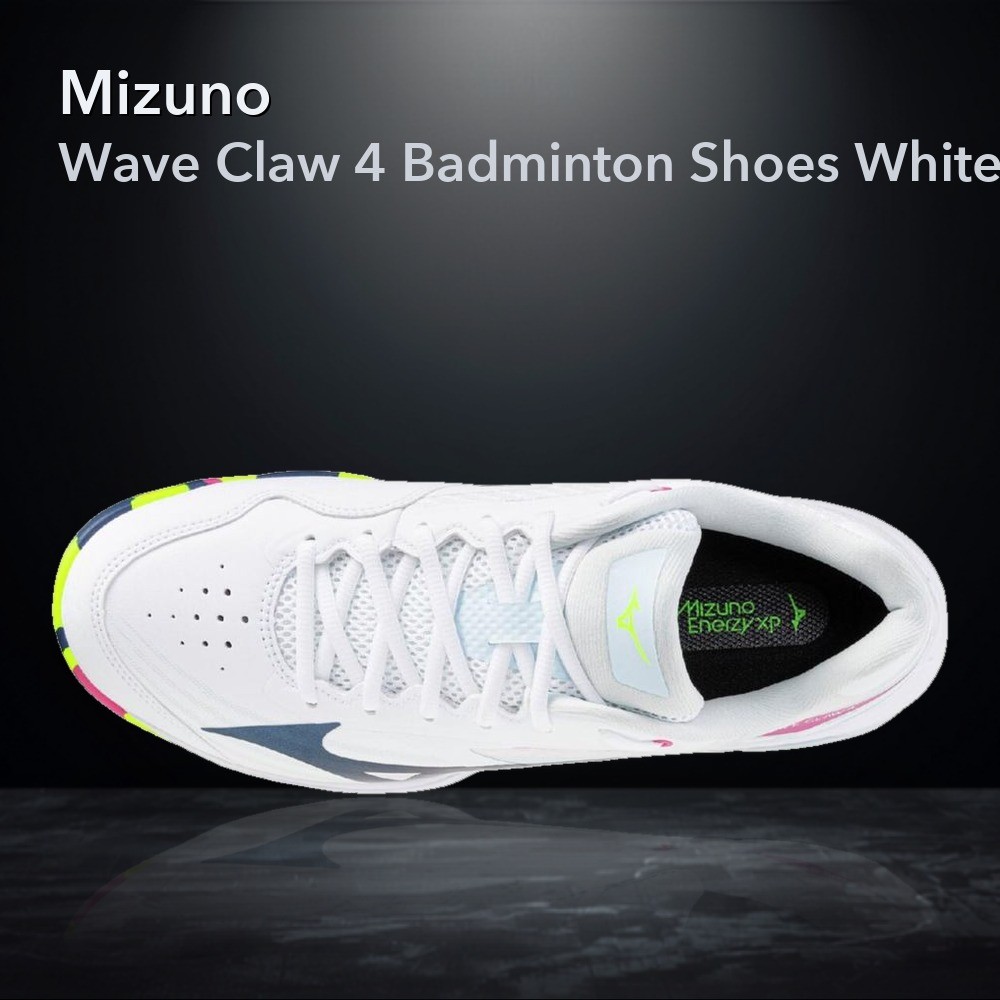 Mizuno Wave Claw 4 Badminton Shoes White Ice Blue Black Green 71GA2643 Professional Authentic Japan 