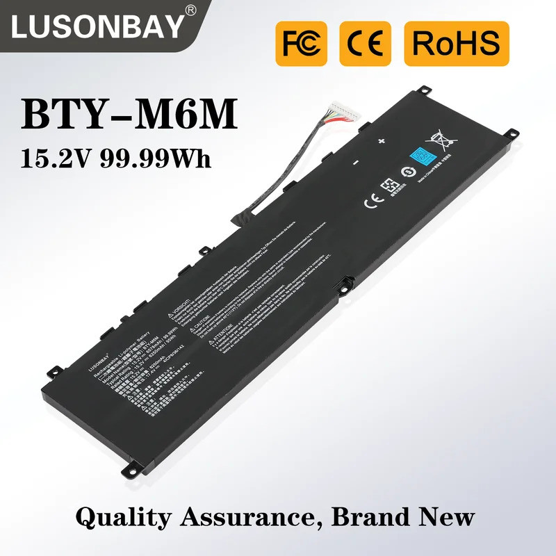 BTY-M6M แบตเตอรี่แล็ปท็อปสําหรับ MSI Stealth Pro MS-17B4 MS-16K3 GS63VR 7RG-005 GF63 บาง 8RD-031TH 8