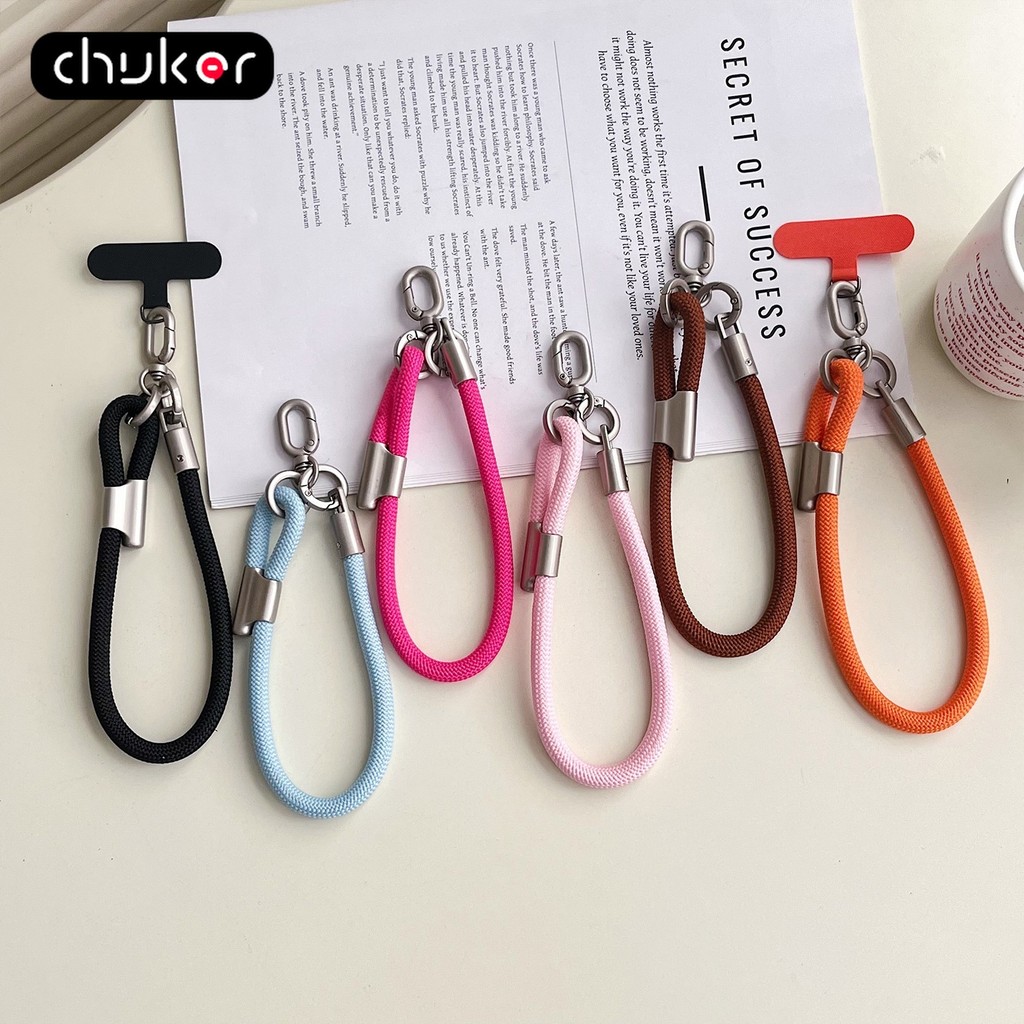 โดปามีน สายคล้องโทรศัพท์มือถือพวงกุญแจกล้องสีสายรัดข้อมือป้องกันการสูญหายกระเป๋าถ้วยน้ําเชือกถัก