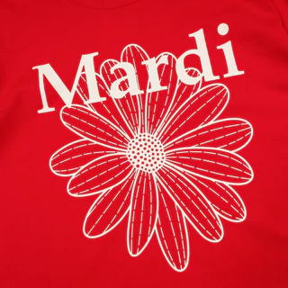 MARDI MERCREDI 26SS TSHIRT Summer Classic Daisy Print Round Neck Short Sleeve Dropped Shoulder Sleeve T-Shirt