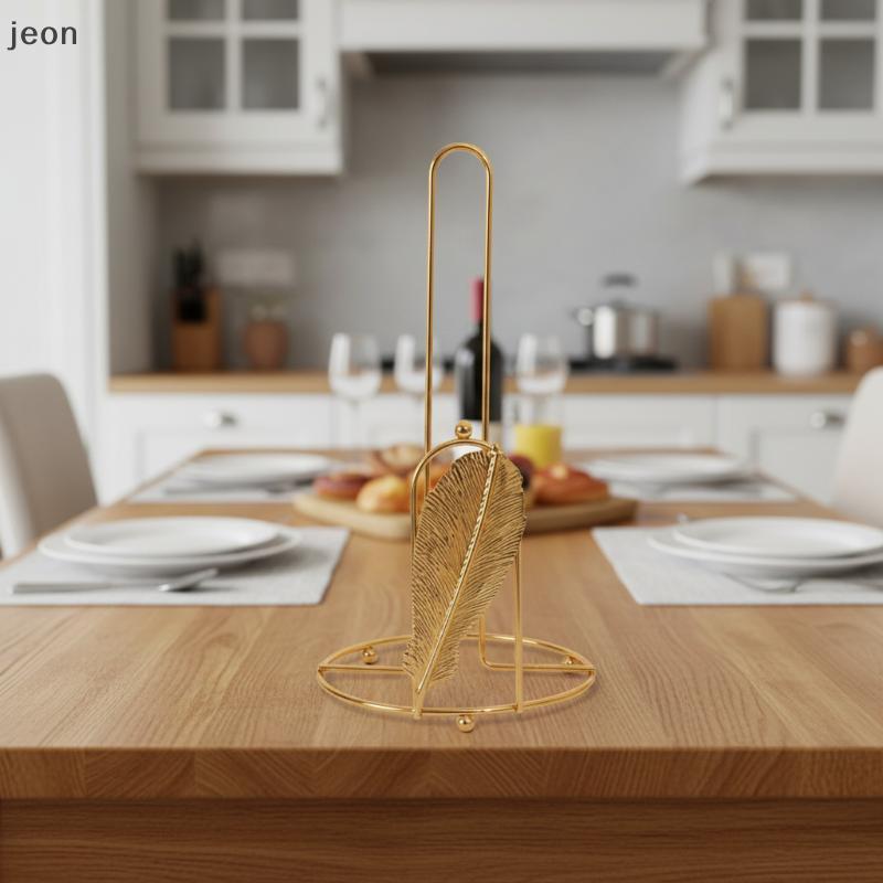 [jeon] Retro Iron Tree Paper Towel Gold Free Standing Roll Paper Holder Towel One-handed Tear Decora