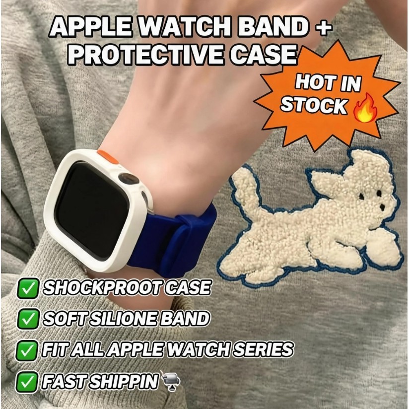 เหมาะสําหรับ แอปเปิล ดู ส for Iwatch Apple Watch Series 11/10/9/8/7/6/5/4/3/SE 42 46 41 45 44 40 49 for Smartwatch strapสาย เรียลมี + เคสป้องกันการหล่น แอปเปิล สายรัดข้อมือ
