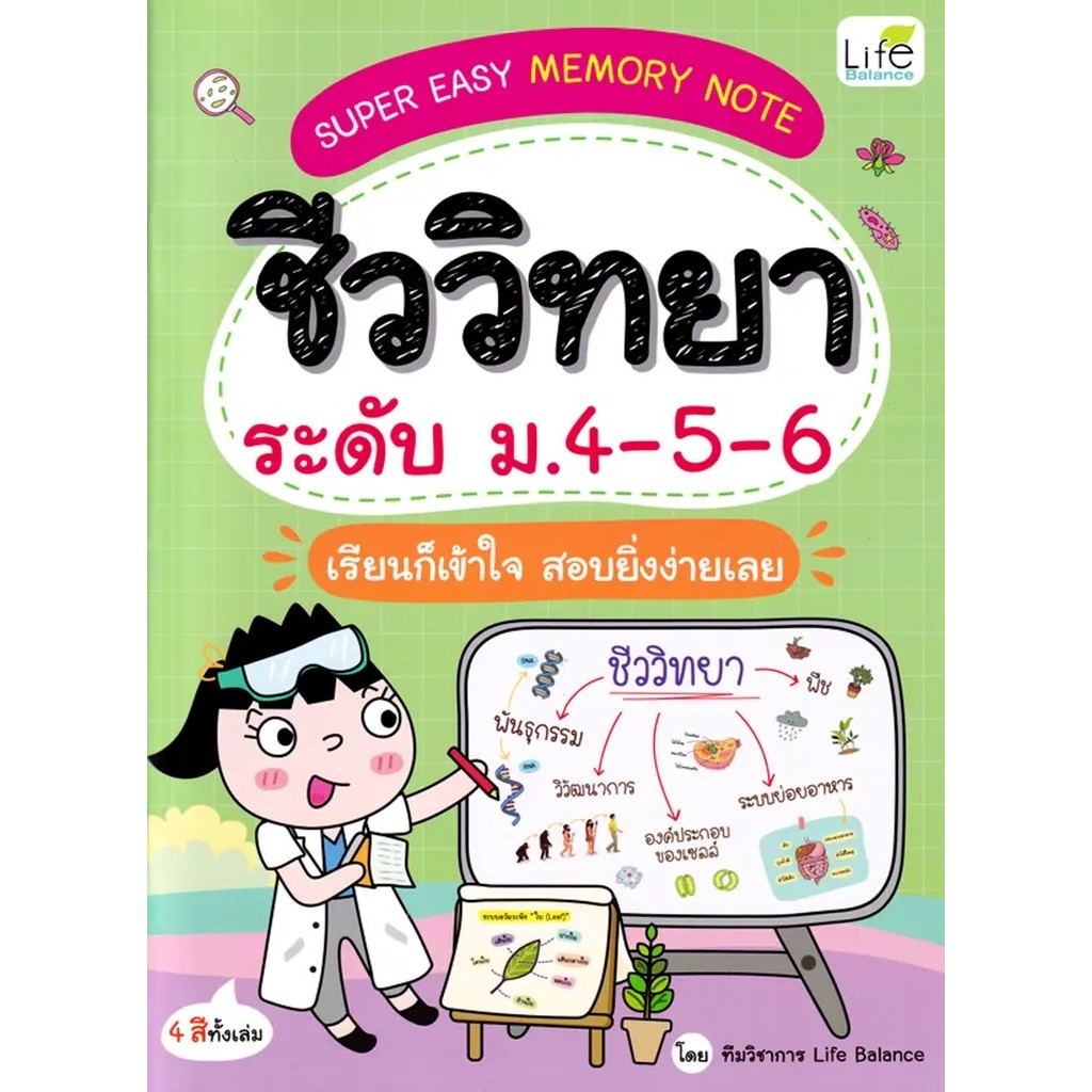 Se-ed (ซีเอ็ด) : หนังสือ Super Easy Memory Note ชีววิทยา ระดับ ม.4-5-6 เรียนก็เข้าใจ สอบยิ่งง่ายเลย