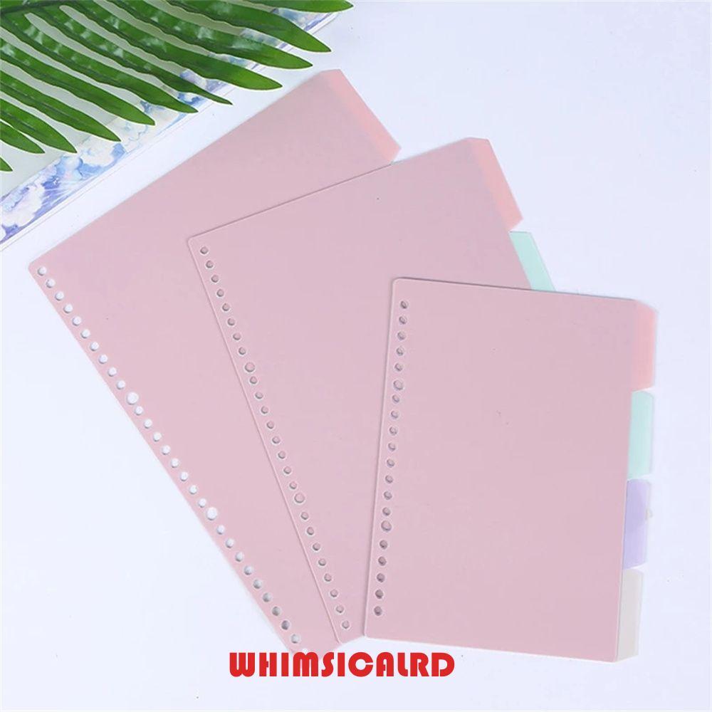 WHIMSICARD Binder Index Dividers ไดอารี่ B5 A5 A4 อุปกรณ์สํานักงานบุ๊คมาร์คโรงเรียนสมุดภาพโน้ตบุ๊คแย