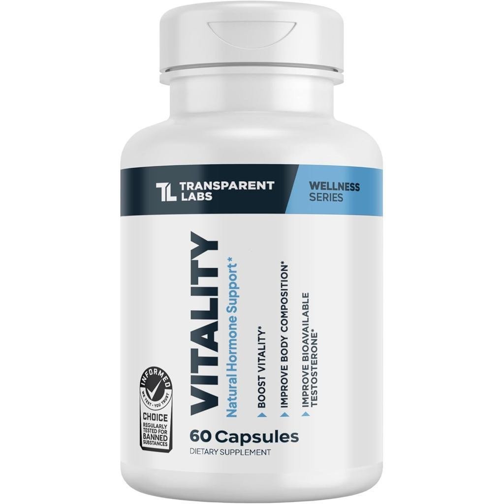 Transparent Labs Vitality Testosterone Booster - อาหารเสริมฮอร์โมนเพศชายสําหรับผู้ชายที่มี Ashwagand