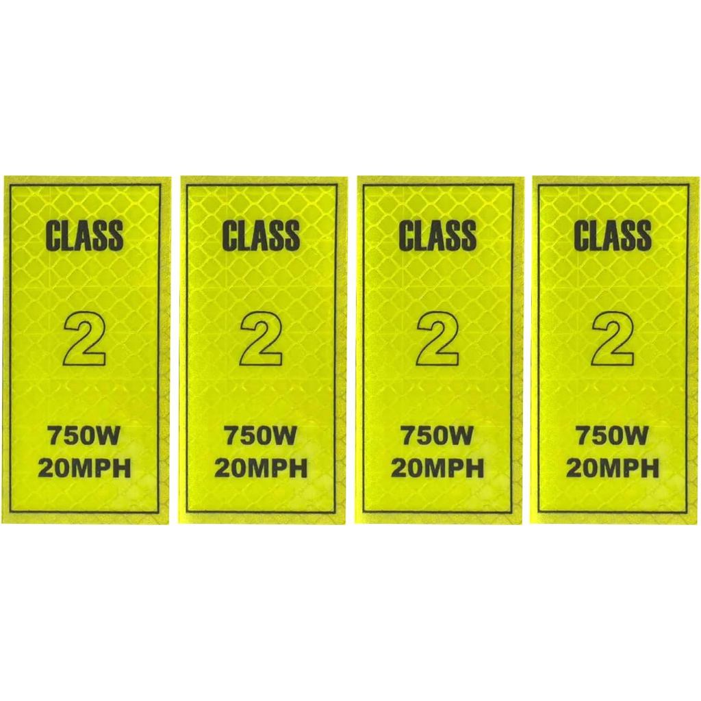 สติ๊กเกอร์ E-Bike Class 1 2 3 สําหรับรถจักรยานไฟฟ้า - สติ๊กเกอร์สะท้อนแสงการมองเห็นสูงสําหรับ 20MPH 