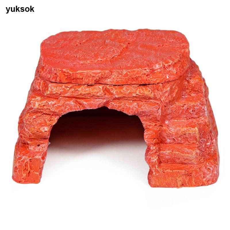 Yuksok Rock Cave Heater Low-Voltage Heated Pet Cave Stone Hide Heater Textured Pet Heating Device Na