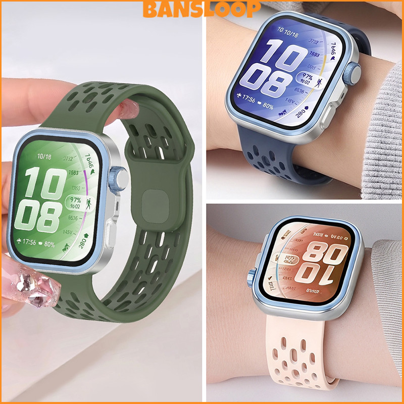สายรัด for Huawei Watch Fit 5 5 Pro 4 4 Pro 3 กีฬาซิลิโคนยางสายรัดข้อมือเปลี่ยนสายรัดข้อมือ สายรัดข้อมืออุปกรณ์เสริม