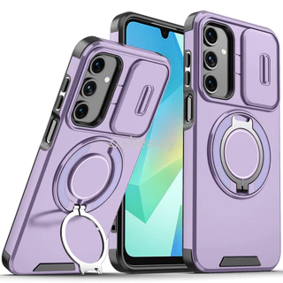 SAMSUNG สําหรับSamsung Galaxy A57 A37 A27 A17 4G 5G 2026 กรณีใหม่เกราะกันกระแทกสไลด์ปลอกแม่เหล็กสําหรับSamsungA57 A16 A36 A26 A56 A55 A54 A14 A15 A35 แหวนขาตั้งป้องกันปกหลัง
