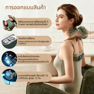 🇹🇭ส่งจากไทย🇹🇭 ไร้สายเครื่องนวดคอและไหล่ไฟฟ้า พร้อมความร้อน หมอนนวดสำหรับคอ เอว ขา และทั่วร่างกาย ตัว 3ระดับความแรง