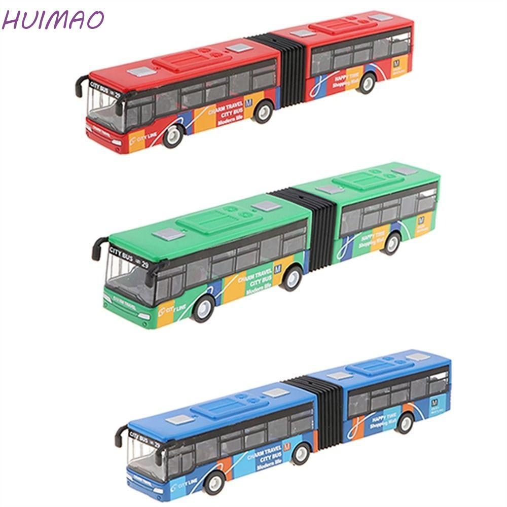 HUIMAO รถบัสของเล่นเพื่อการศึกษาของเล่นยานพาหนะเด็กวัยหัดเดินเด็ก 4 ล้อของขวัญเด็กของขวัญวันเกิด Articulated Bus