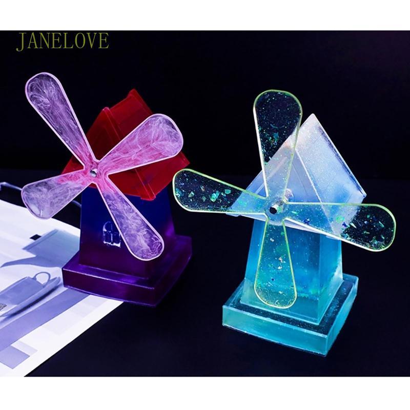 JLOVE Pinwheel แม่พิมพ์ซิลิโคนอีพ็อกซี่เรซิ่นหล่อแม่พิมพ์สําหรับ DIY Windmill Home