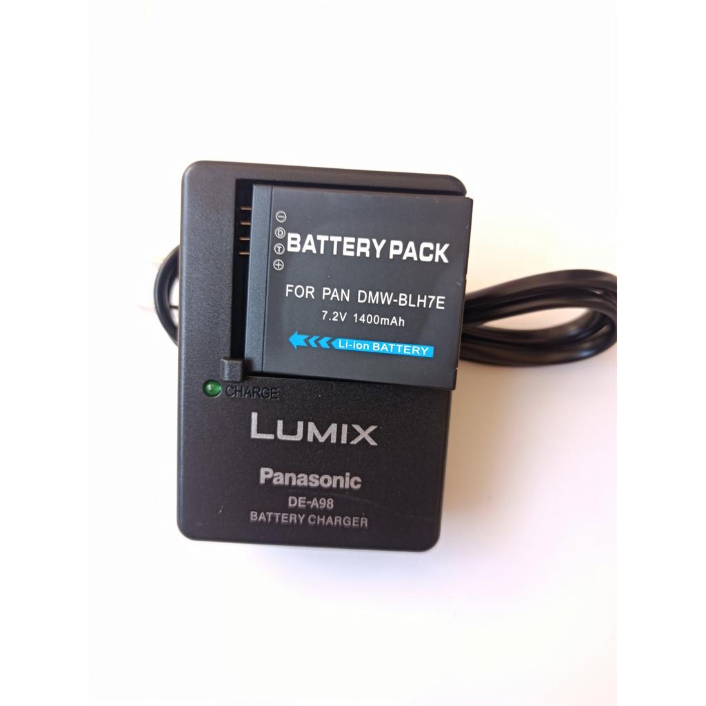 เหมาะสําหรับ Panasonic DMC-GM1 GM5 GM8 GF7 GF8 แบตเตอรี่กล้องไมโครเดี่ยว + เครื่องชาร์จ BLH7E
