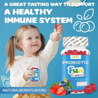 VITA โพรไบโอติกเด็ก วิตามินรวมเด็ก เด็กเจริญอาหาร เสริมภูมิคุ้มกัน Probiotic Vitamin Gummy Kids Supplement 60Gummies