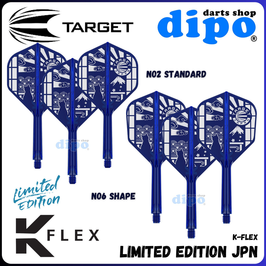 LIMITED TARGET K-FLEX JPN  No.6 Shape / No.2 StandardHard Material Darts Flight - TARGET Darts Fligh