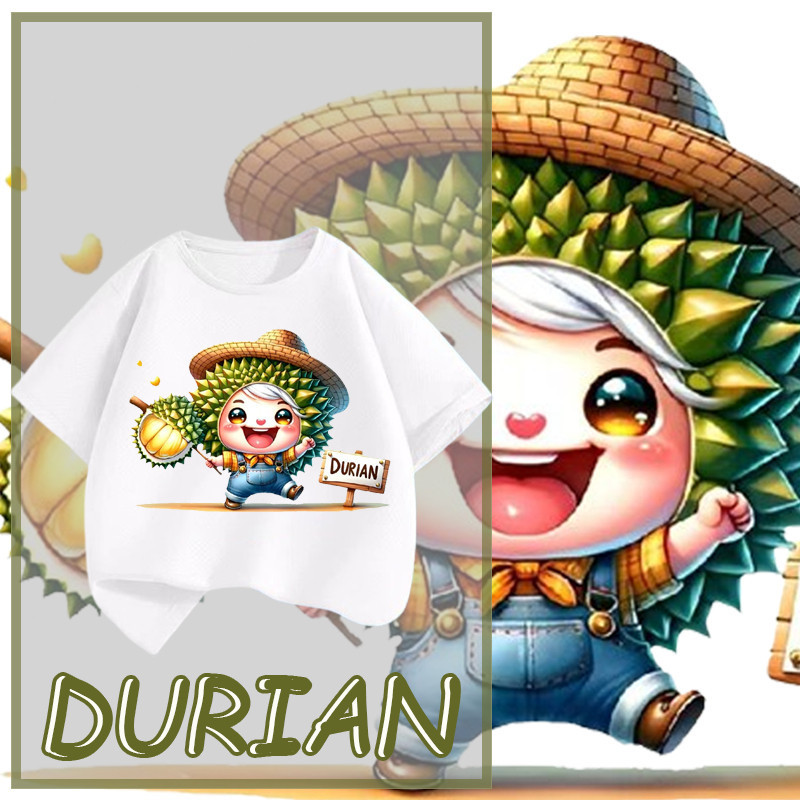 🔥พร้อมส่ง&COD🔥RINA STUDIO เสื้อทุเรียน Thailand T-Shirt  ผ้าฝ้าย  ชุดครอบครัว แม่ size(90~150,S~XXXL