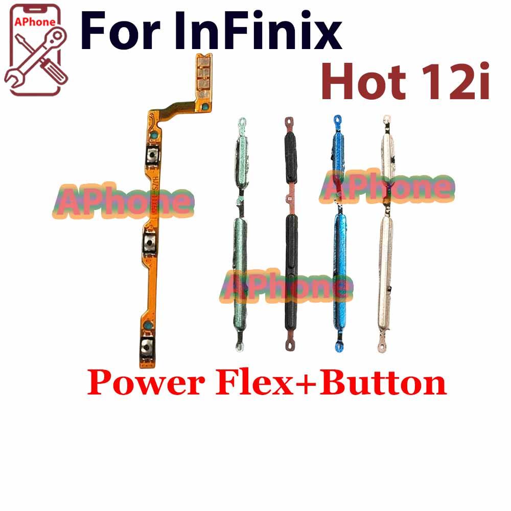 สําหรับ Infinix Hot 12i X665B X665 ระดับเสียงเปิดปิดสายเคเบิล Flex