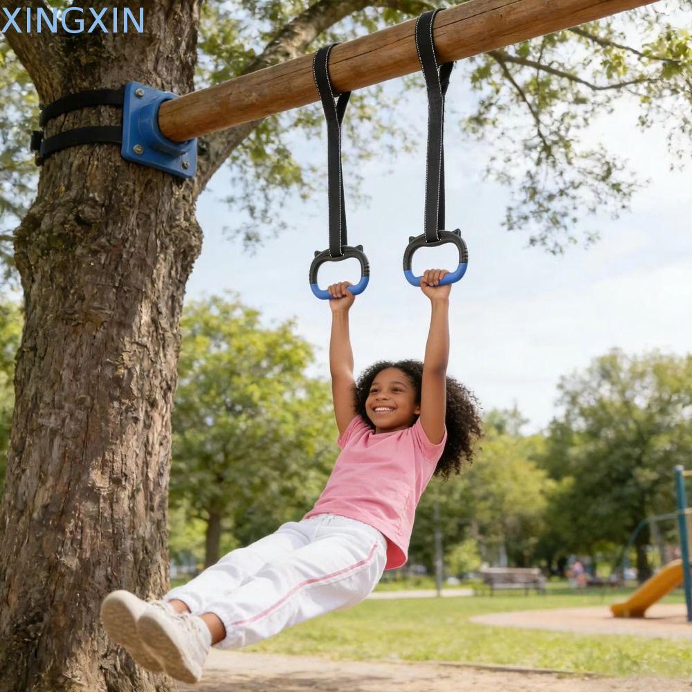 XINGXIN Gymnastic แหวน,สายรัดทนทานดึงบาร์,ออกกําลังกาย Gea Arm Strength ลื่นสบายฟิตเนสการออกกําลังกายแหวนยิมนาสติกฝึก