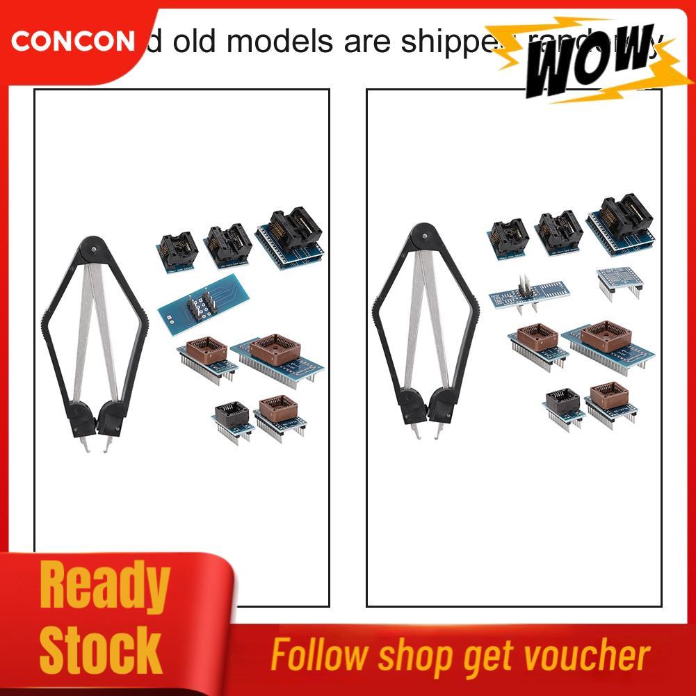 Concon Akozon 9 ชิ้นโปรแกรมเมอร์อะแดปเตอร์ซ็อกเก็ตชุดสำหรับ Tl866Cs Tl866A Ezp2010 Ic Extractor ความ