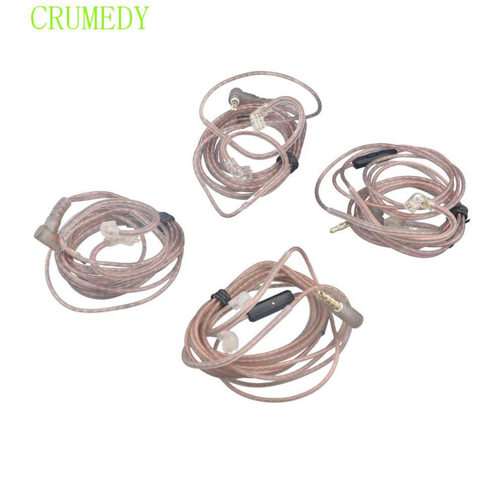 CRUMEDY 2Pin สายหูฟังชุบเงิน B/C Pin 2Pin สาย Twisted สาย High-Purity ออกซิเจนฟรีทองแดง ZS10 สายหูฟั