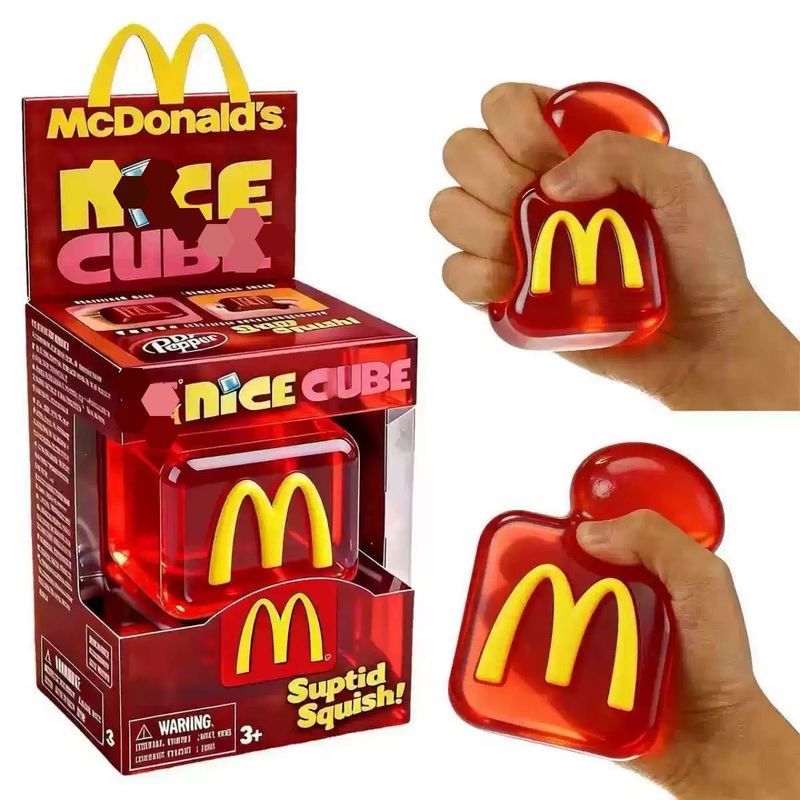 Needoh Coca-Cola McDonalds Cube Maltose Decompression Toy Burger Vent 7.12