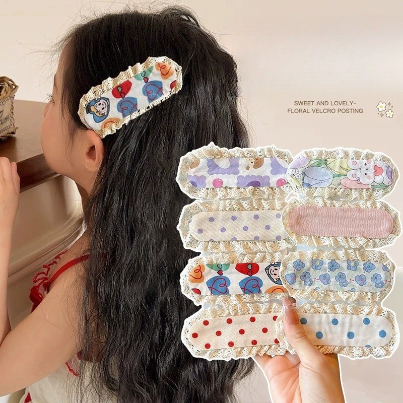 Baby Safe Sweet Lace Hair Magic Patch เครื่องประดับผมน้ําหนักเบาสําหรับหน้าผาก Bangs Fixing