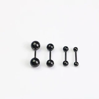 จิวสแตนเลส​ รุ่นเบสิค หนา 0.8,1.2,ยาว 6,8,10 mm ไม่แพ้สีไม่ลอก(ราคาต่อ 1 ข้าง)​