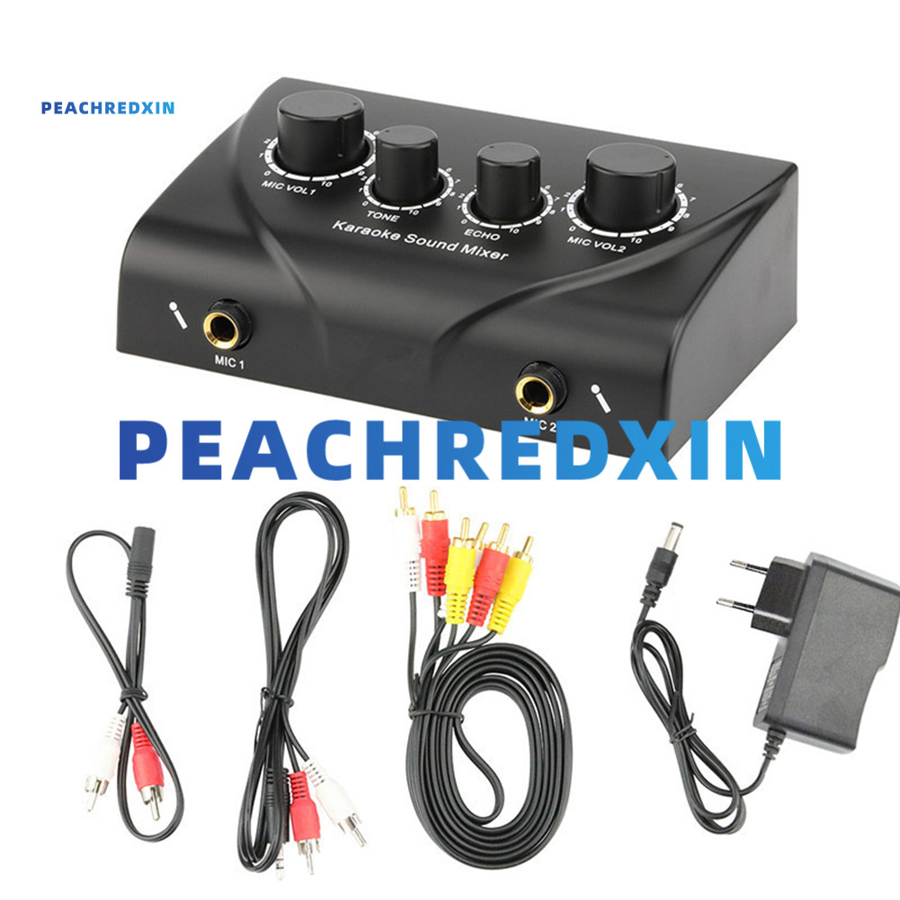 [♥Heart] Pro เครื่องเสียงดิจิตอลขนาดเล็กแบบพกพาเสียงคาราโอเกะ Echo Mixer System Machine