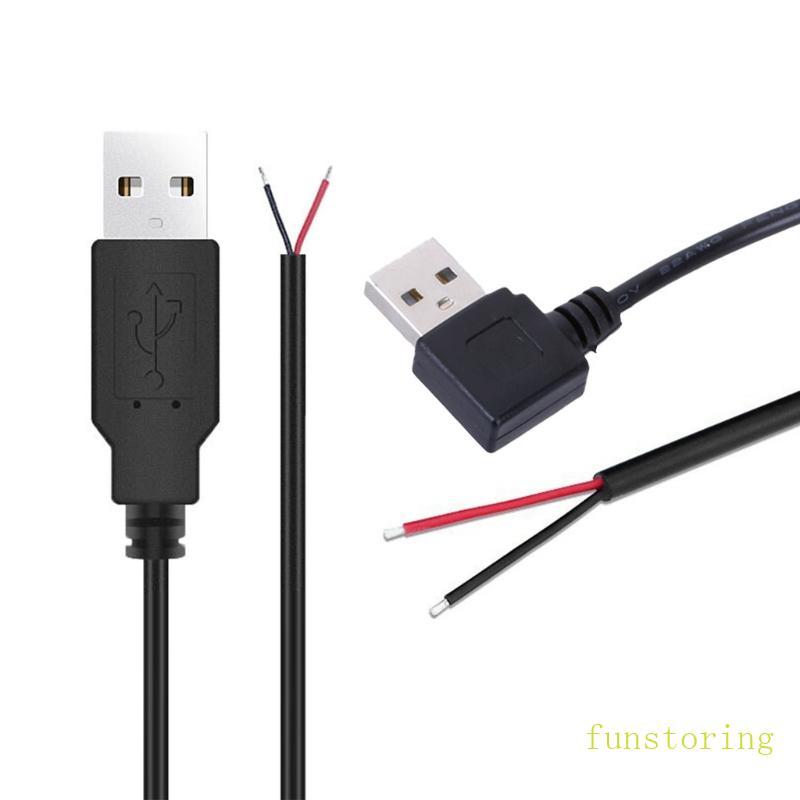 FUN สายเปิด USB สายจ่ายไฟสําหรับเครื่องบันทึกการขับขี่ 22AWG USB ตัวผู้