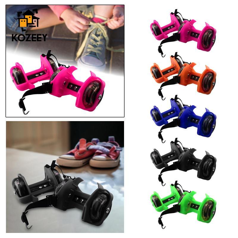 [KOZEEY] Heeled Wheels Roller Skates Shiny Heeled Skates รองเท้าสเก็ต Roller Heeled Skates สําหรับเด
