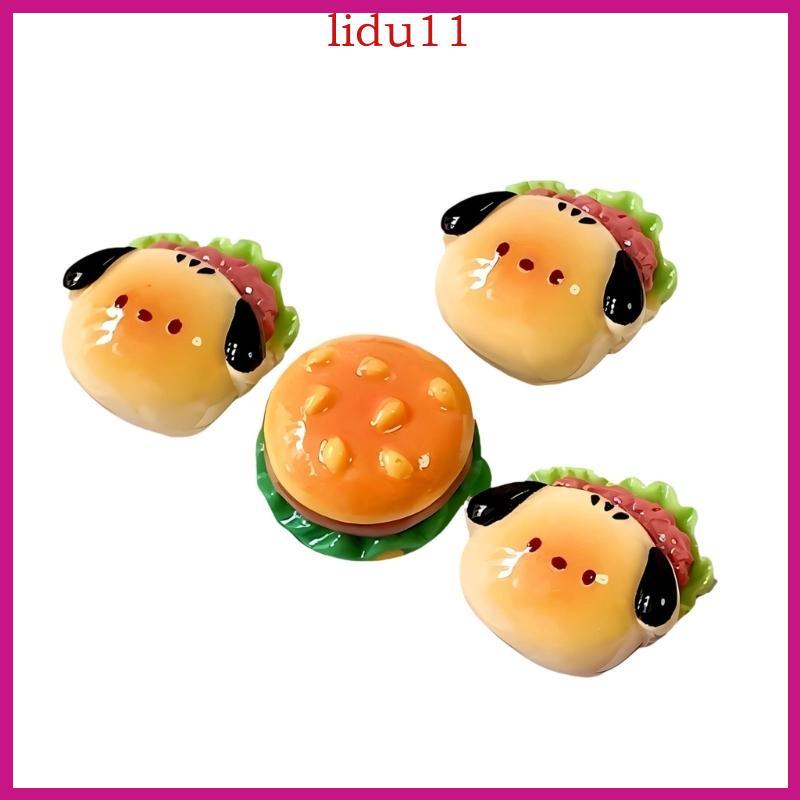 LID เรซิ่น Keycap สติกเกอร์ 4PCS น่ารักสุนัข Burgers Theme Keycap ความสูง Enhanceder สําหรับส่วนบุคค
