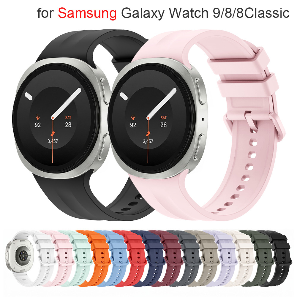 ซิลิโคนกีฬาสําหรับ Samsung Galaxy Watch 9/8 44 มม.40 มม.กันน้ํา Correa สร้อยข้อมือ Galaxy Watch 9/8 คลาสสิก 46 มม.สายรัดข้อมือ